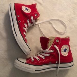 Red Converse High Top Sneakers